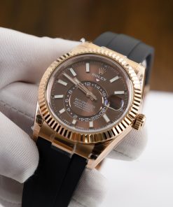 Đồng hồ Rolex chế tác Sky Dweller mặt số Chocolate dây cao su 42mm (1)