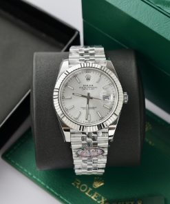 Đồng hồ Rolex nam Rep 11 DateJust 3235 Clean cọc số dạ quang 41mm