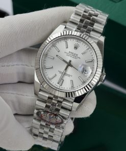 Đồng hồ Rolex nam Rep 11 DateJust 3235 Clean cọc số dạ quang 41mm