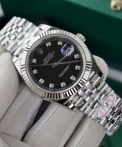 Đồng hồ Rolex nam Rep 11 DateJust 3235 Clean cọc số đính đá 41mm (4)