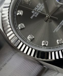Đồng hồ Rolex nam Rep 11 DateJust 3235 Clean mặt xám chải tia 41mm
