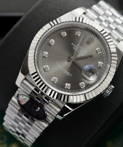 Đồng hồ Rolex nam Rep 11 DateJust 3235 Clean mặt xám chải tia 41mm