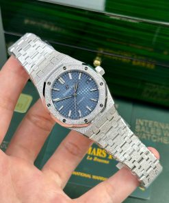 Đồng hồ Audemars Piguet Royal Oak 15454BC Frosted Gold Chế Tác mặt xanh APS 37mm (2)