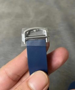 Đồng hồ Cartier Santos Rep 11 cao cấp mặt xanh blue dây cao su 40mm (2)