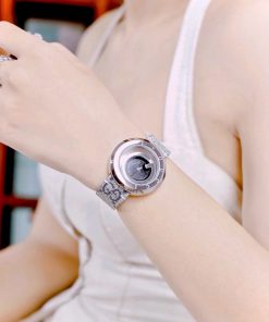 Đồng hồ Gucci nữ mặt đen dây họa tiết sang trọng Like Auth 38mm