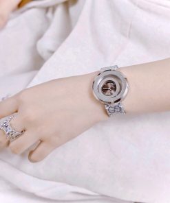 Đồng hồ Gucci nữ mặt nâu dây họa tiết sang trọng Like Auth 38mm