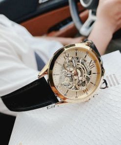 Đồng hồ Guess nam GW0389G2 dây da 6kim Like Auth 42mm