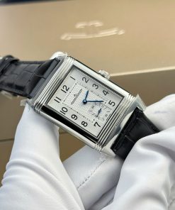 Đồng hồ Jaeger LeCoultre Master Reverso 2 mặt màu đen trắng Rep 11 cao cấp MGF 30x40mm (2)