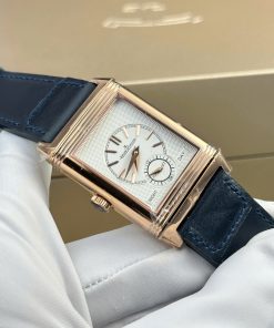 Đồng hồ Jaeger LeCoultre Master Reverso 2 mặt màu xanh trắng Rep 11 cao cấp 30x40mm (2)