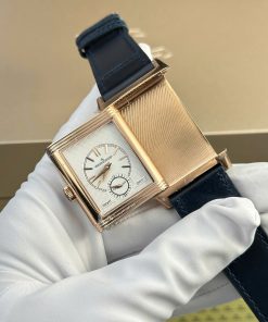 Đồng hồ Jaeger LeCoultre Master Reverso 2 mặt màu xanh trắng Rep 11 cao cấp 30x40mm (2)