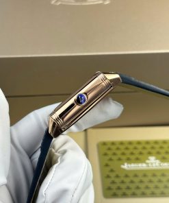 Đồng hồ Jaeger LeCoultre Master Reverso 2 mặt màu xanh trắng Rep 11 cao cấp 30x40mm (2)