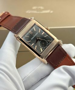 Đồng hồ Jaeger LeCoultre Master Reverso Rep 11 cao cấp 2 mặt màu trắng xám MGF 30x40mm (2)