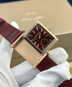 Đồng hồ Jaeger LeCoultre Master Reverso Replica 11 màu đỏ mận 30x40mm (2)
