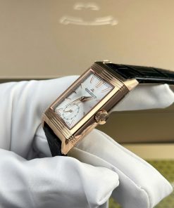 Đồng hồ Jaeger LeCoultre Master Reverso màu vàng hồng dây da 30x40mm (2)