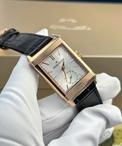 Đồng hồ Jaeger LeCoultre Master Reverso màu vàng hồng dây da 30x40mm (2)