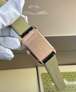 Đồng hồ Jaeger LeCoultre Master Reverso màu vàng hồng dây da 30x40mm (2)