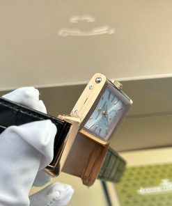 Đồng hồ Jaeger LeCoultre Master Reverso màu vàng hồng dây da 30x40mm (2)