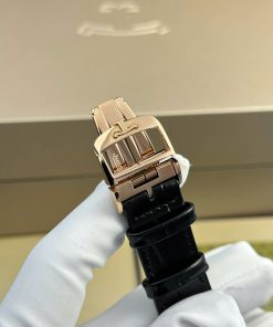 Đồng hồ Jaeger LeCoultre Master Reverso màu vàng hồng dây da 30x40mm (2)