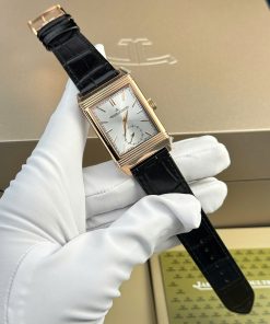 Đồng hồ Jaeger LeCoultre Master Reverso màu vàng hồng dây da 30x40mm (2)