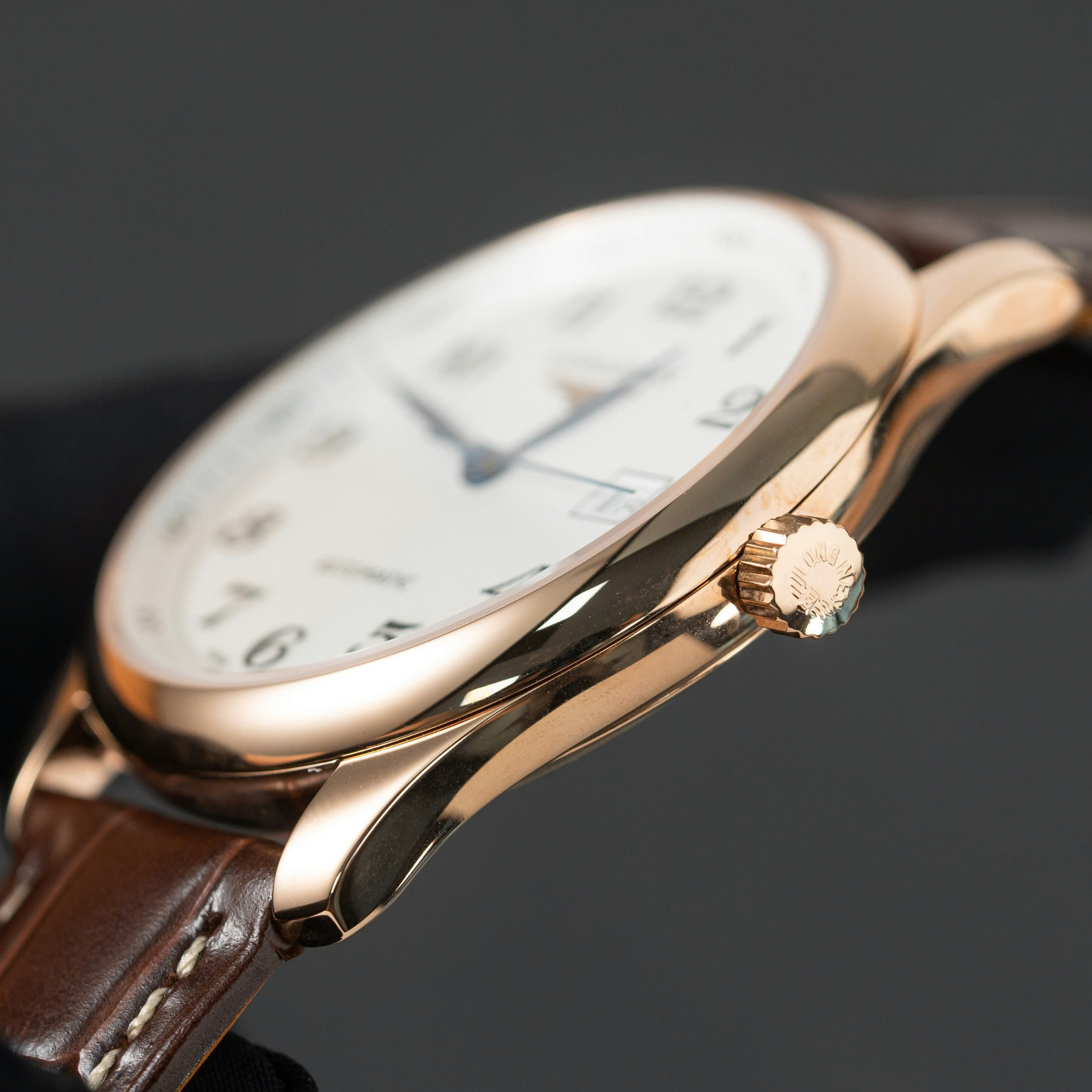 Đồng hồ Longines Master Collection demi rose gold dây da nâu Rep 11 cao cấp 38 (6) Đồng hồ Longines Master Collection demi rose gold dây da nâu Rep 11 cao cấp 38 (2)