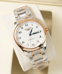 Đồng hồ Longines demi rose gold Rep 11 cao cấp mặt trắng 38 (2)