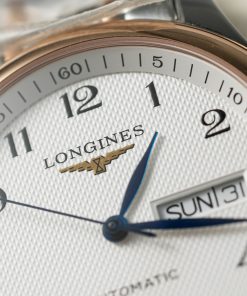 Đồng hồ Longines demi rose gold Rep 11 cao cấp mặt trắng 38 (2)