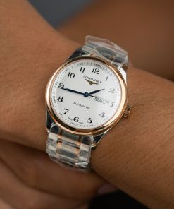 Đồng hồ Longines demi rose gold Rep 11 cao cấp mặt trắng 38 (2)
