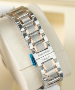 Đồng hồ Longines demi rose gold Rep 11 cao cấp mặt trắng 38 (2)