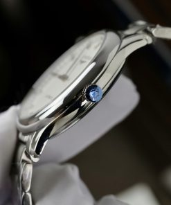Đồng hồ Longines mặt trắng cọc số đính đá Fake 11 cao cấp 38 (1)