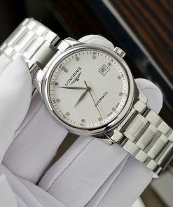 Đồng hồ Longines mặt trắng cọc số đính đá Fake 11 cao cấp 38 (1)