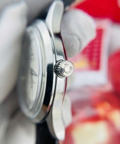 Đồng hồ Omega Globemaster annual calendar nam dây da Fake cao cấp 40mm (9)