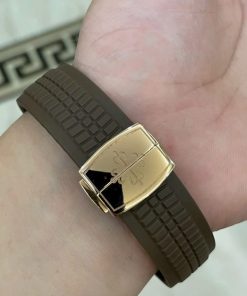 Đồng hồ Patek Philippe Aquanaut 5167 Rep 1 1 mặt nâu đính đá baguette GRF 40mm (2)