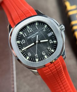 Đồng hồ Patek Philippe Aquanaut 5167A Rep 11 dây cao su màu đỏ nhà máy 3K 40mm (1)