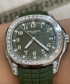 Đồng hồ Patek Philippe Aquanaut 5168 Rep 11 cao cấp màu xanh lá cây GRF 42mm (2)