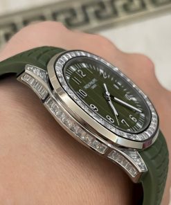 Đồng hồ Patek Philippe Aquanaut 5168 Rep 11 cao cấp màu xanh lá cây GRF 42mm (2)