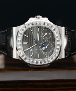 Đồng hồ Patek Philippe Nautilus 5722G Replica 1 1 mặt xám nhà máy PPF 40mm (2)