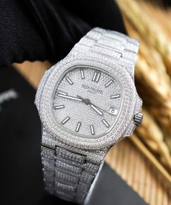 Đồng hồ Patek Philippe nam đính đá Nautilus 5719 máy Thụy Sỹ 40mm