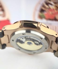 Đồng hồ Patek philipe Nautilus 5726 KingGold dây da viền đá baguette Fake 11 40mm (1)