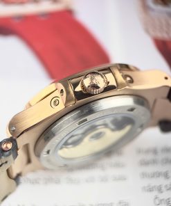 Đồng hồ Patek philipe Nautilus 5726 KingGold dây da viền đá baguette Fake 11 40mm (1)