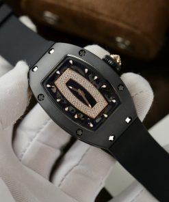 Đồng hồ Richard Mille RM07-01 Replica 11 vỏ gốm đen dây cao su 36mm (2)
