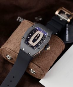 Đồng hồ Richard Mille RM07-01 Replica 11 vỏ gốm đen dây cao su 36mm (2)