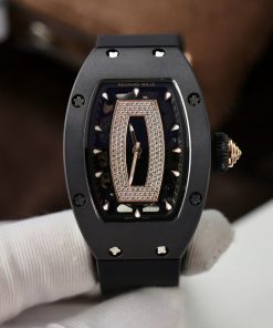 Đồng hồ Richard Mille RM07-01 Replica 11 vỏ gốm đen dây cao su 36mm (2)