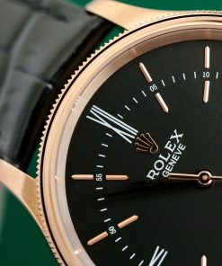 Đồng hồ Rolex Cellini 50505 Replica máy Thụy Sỹ màu đen 39mm (1)