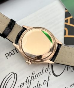 Đồng hồ Rolex Cellini Dual Time Replica cao cấp nhất màu đen 39mm (6)