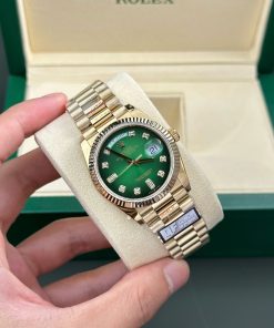 Đồng hồ Rolex Day-Date 128238 mặt xanh ombre 158gram Rep 11 nhà máy QF 36mm