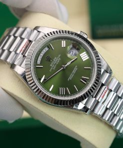 Đồng hồ Rolex Day-Date 228236 Chế Tác mặt xanh lá cây trọng lượng 175gram GM factory 40mm (2)