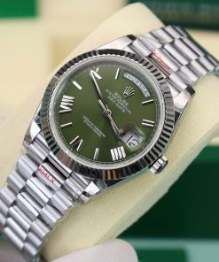 Đồng hồ Rolex Day-Date 228236 Chế Tác mặt xanh lá cây trọng lượng 175gram GM factory 40mm (7)
