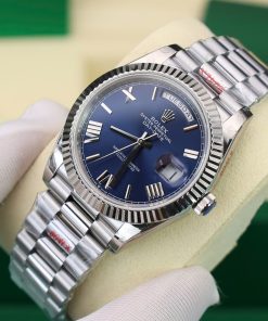Đồng hồ Rolex Day-Date 228236 Replica 11 mặt xanh blue cọc số la mã 175gram GMF 40mm (2)