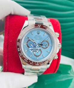 Đồng hồ Rolex Daytona Cosmograph cơ nhật mặt xanh băng Fake cao cấp 40mm