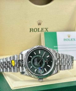 Đồng hồ nam Rolex Sky-Dweller 326934 Replica 11 mặt xanh lá cây dây Jubilee 42mm (2)